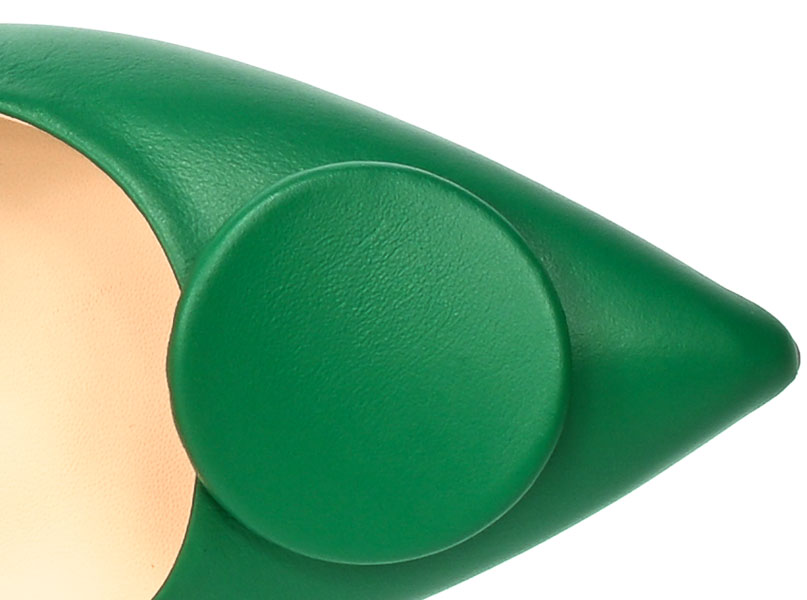 Czółenka skórzane na designerskim obcasie Uncome 36003 Verda