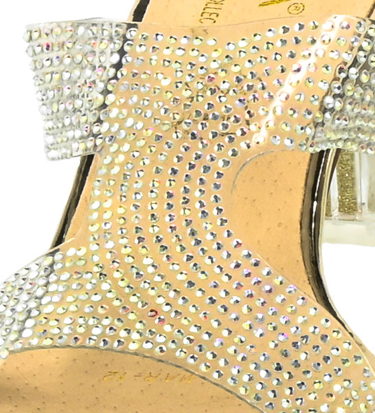 Złote Stylowe Klapki S.Barski Eleganckie Buty  MR-MAR 12