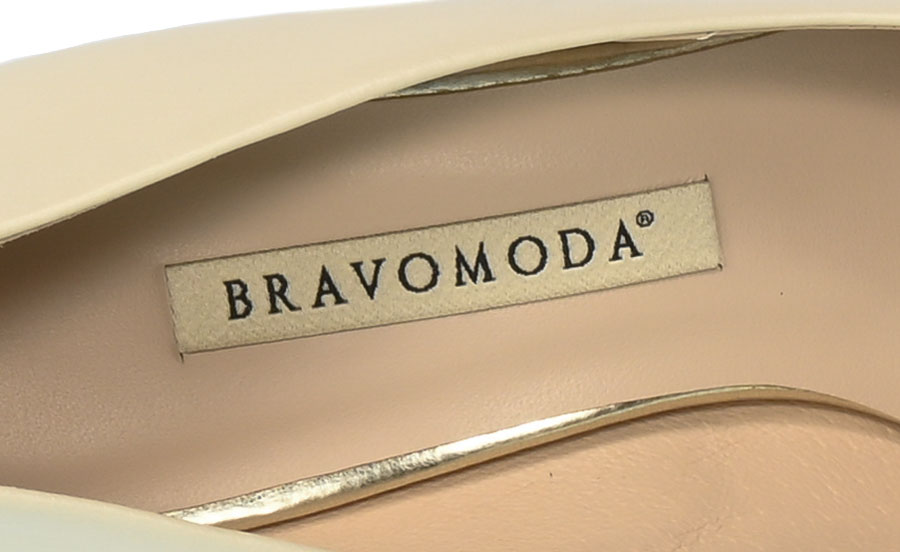 Kremowe Klasyczne Skórzane Czółenka Bravo Moda 0168 