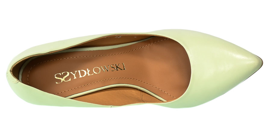 Zielone Eleganckie Skórzane Szpilki Szydłowski 2234 833