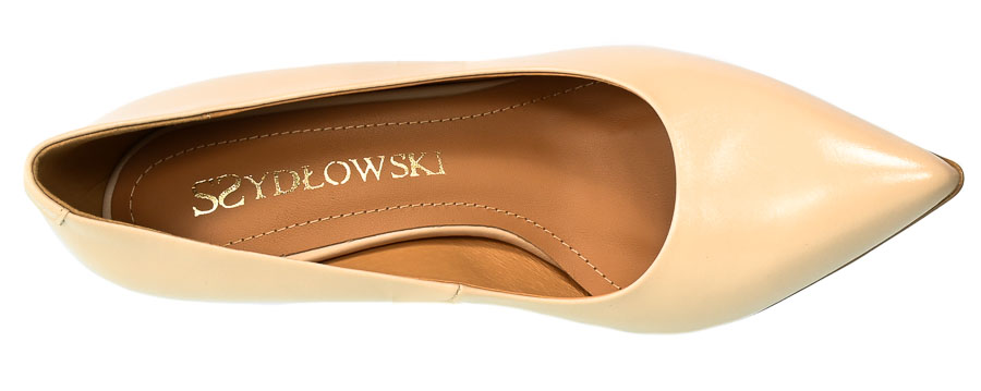 Beżowe Klasyczne Skórzane Szpilki Szydłowski 2822 546