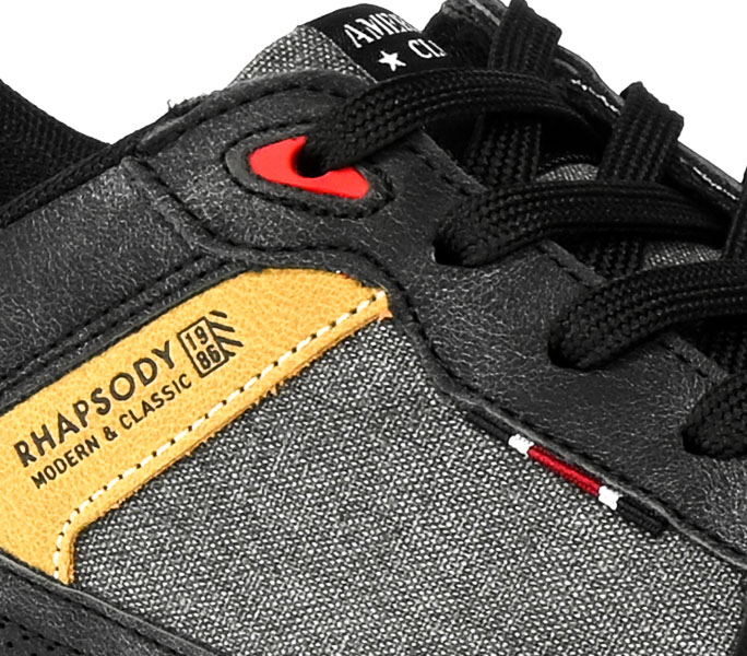 Czarne Wygodne Sportowe Sneakersy American RH 100/23