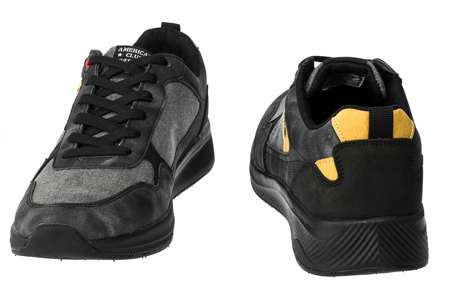 Czarne Wygodne Sportowe Sneakersy American RH 100/23