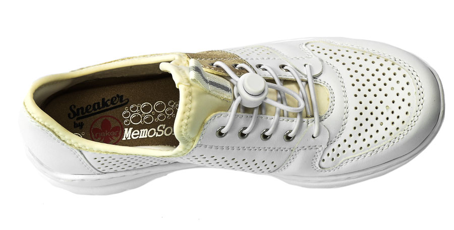 Sneakersy Letnie Rieker L3254-80 White Comb Białe 