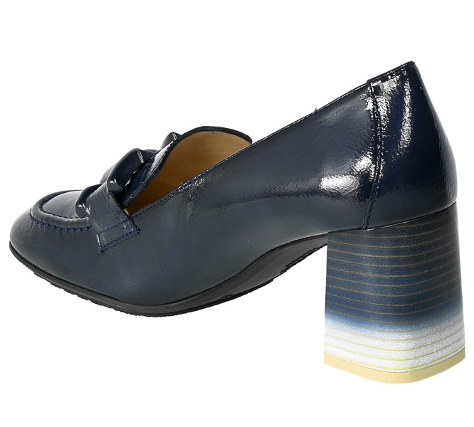 Półbuty Hispanitas HV232666 Soho-V23 Jeans Granatowe Skórzane