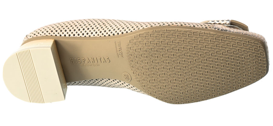 Czółenka Letnie Hispanitas HV 232760 Snake MET V23 Turron Różowe Skórzane 