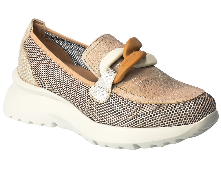 Mokasyny Letnie Hispanitas HV232613 Snake Met.V23 Turron Różowe