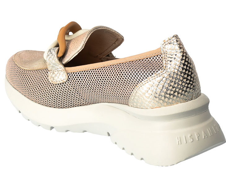 Mokasyny Letnie Hispanitas HV232613 Snake Met.V23 Turron Różowe