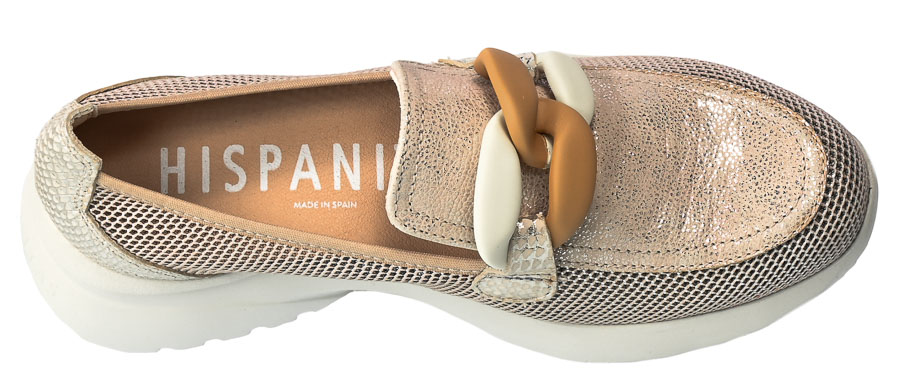 Mokasyny Letnie Hispanitas HV232613 Snake Met.V23 Turron Różowe