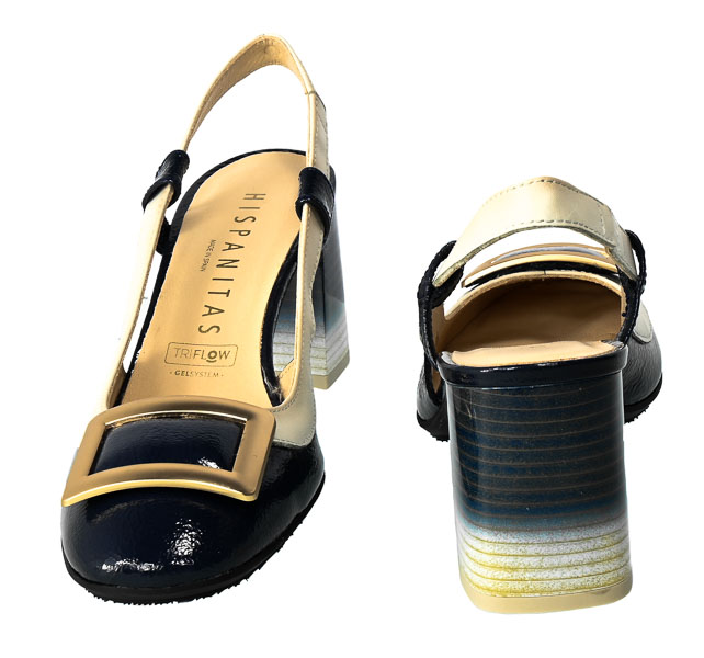 Sandały Hispanitas HV232668 Soho V23 Panna Jeans Granatowe Skórzane