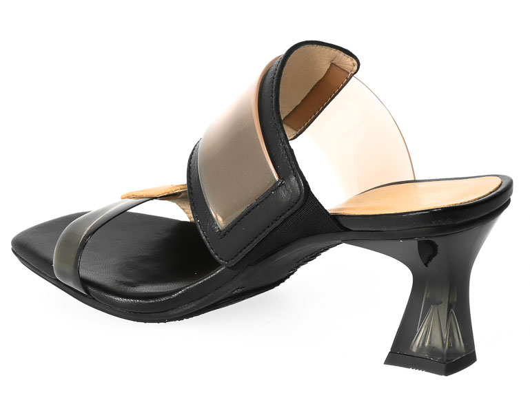 Klapki Hispanitas CHV232634 Soho V23 DBlack Skórzane Czarne 
