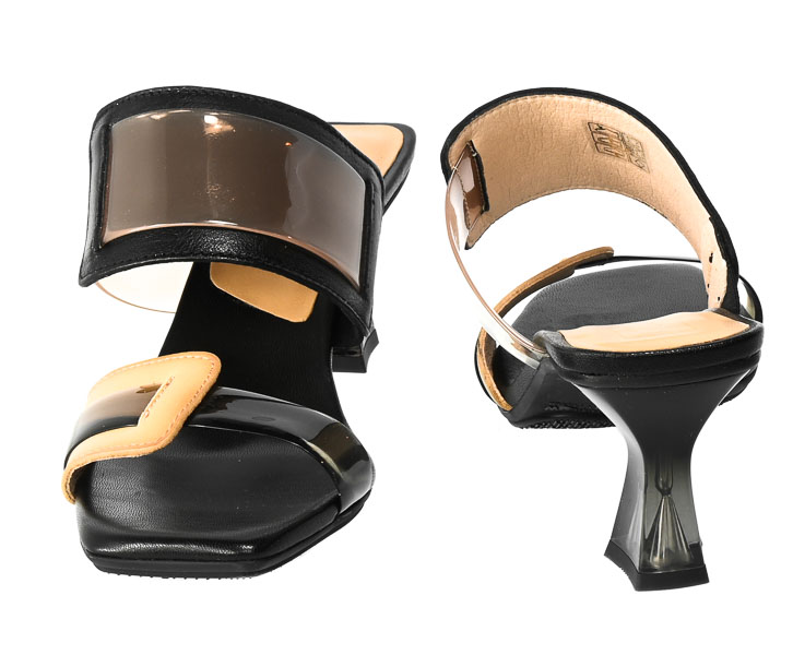 Klapki Hispanitas CHV232634 Soho V23 DBlack Skórzane Czarne 