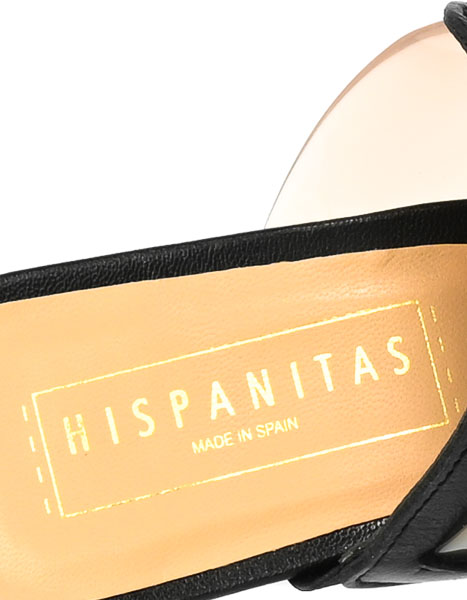 Klapki Hispanitas CHV232634 Soho V23 DBlack Skórzane Czarne 