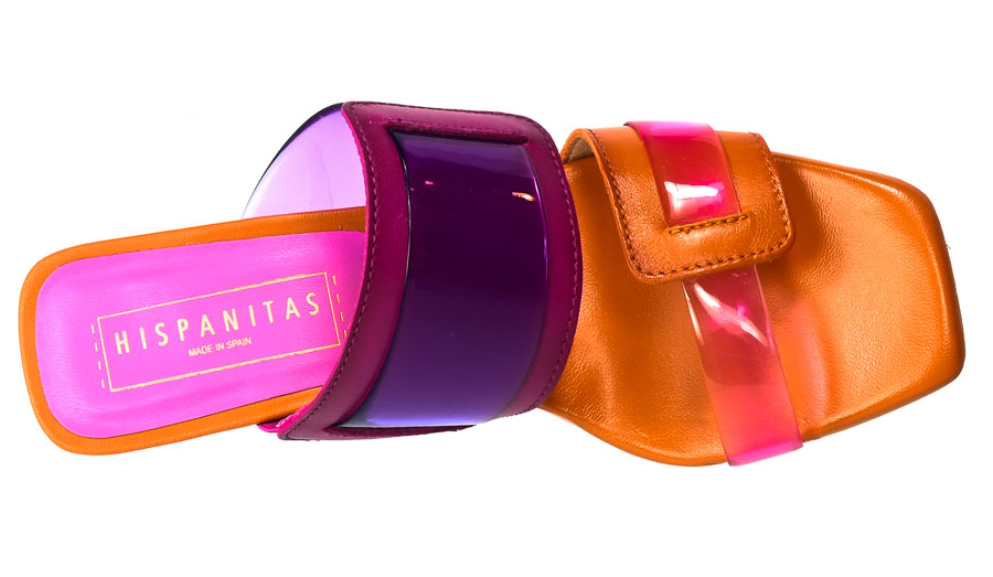 Klapki Hispanitas CHV232634 Soho V23 Papaya Orch Skórzane Kolorowe