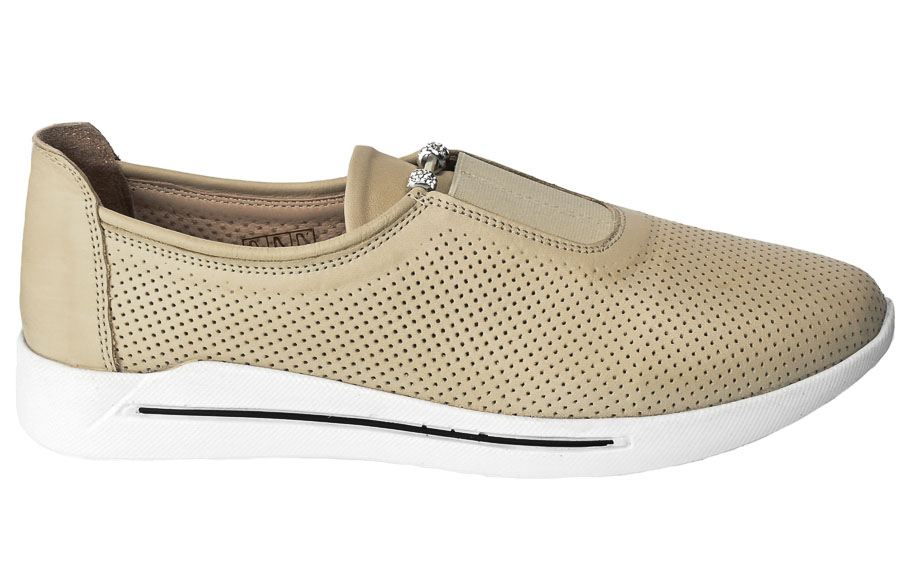 Półbuty Letnie Venezia 1345R097 Beige Beżowa Skóra