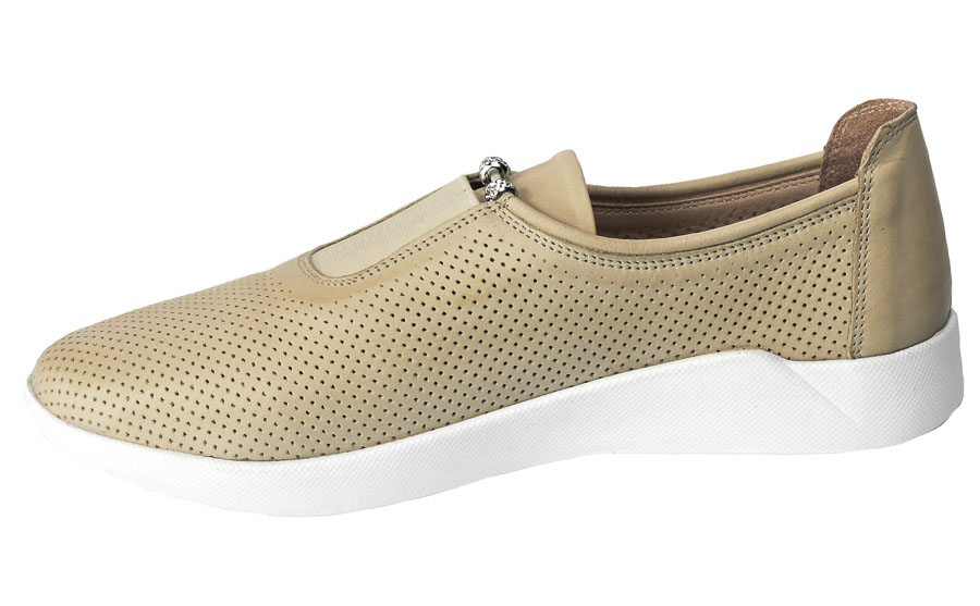 Półbuty Letnie Venezia 1345R097 Beige Beżowa Skóra