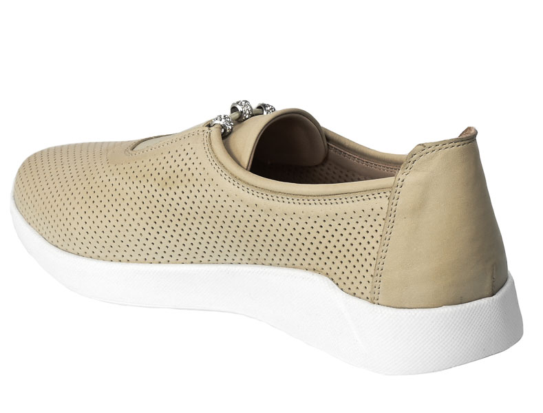 Półbuty Letnie Venezia 1345R097 Beige Beżowa Skóra