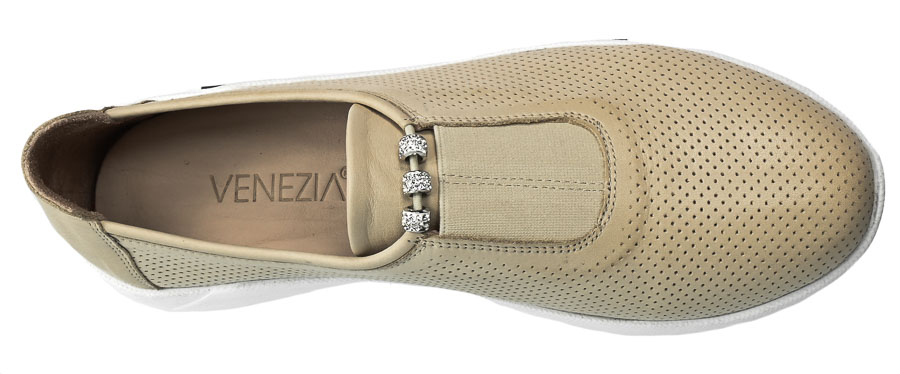 Półbuty Letnie Venezia 1345R097 Beige Beżowa Skóra