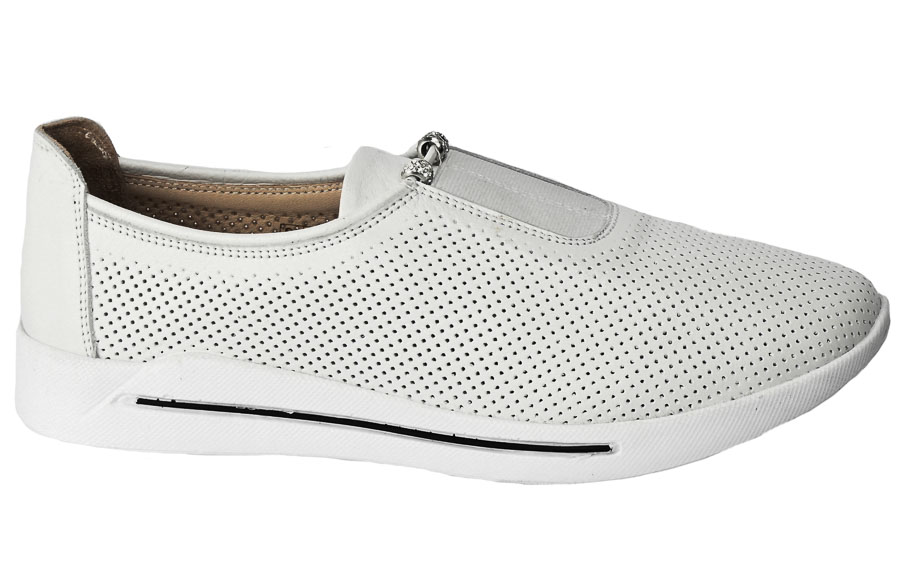 Półbuty Letnie Venezia 1345Y073 White Biała Skóra
