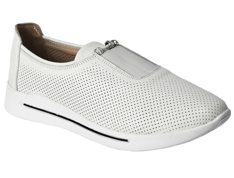 Półbuty Letnie Venezia 1345Y073 White Biała Skóra
