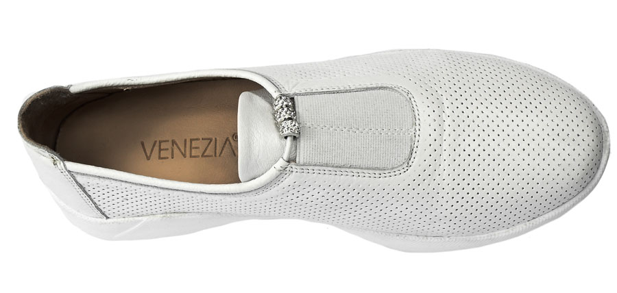 Półbuty Letnie Venezia 1345Y073 White Biała Skóra