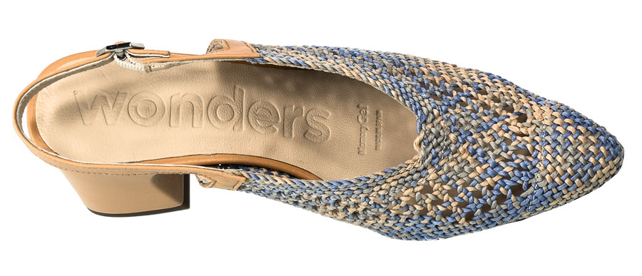 Czółenka Wonders I-9004 Trenzado 9086 Blue Sand