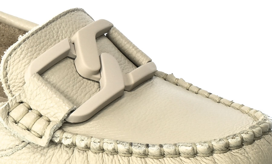 Mokasyny Lemar 10141 V.Taupe+K Beżowe Skórzane