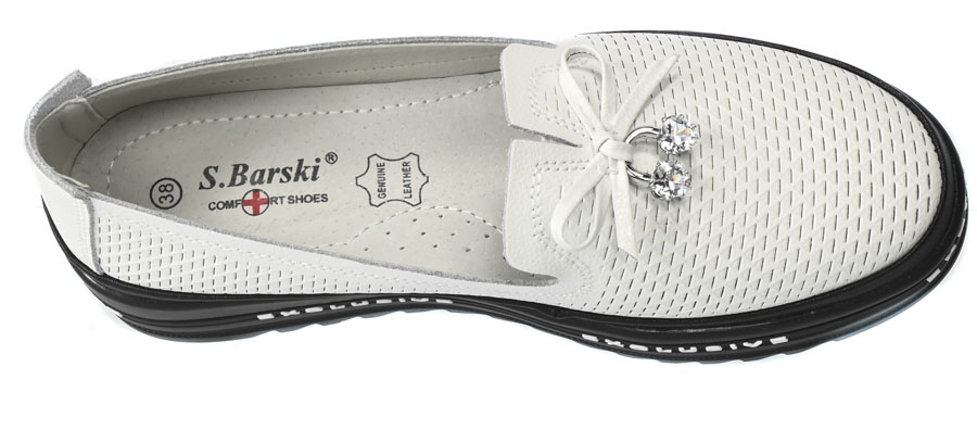 Półbuty S.Barski AL22401D White Białe