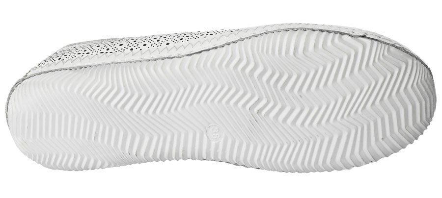 Półbuty Letnie Venezia 032654-4 Skórzane Białe