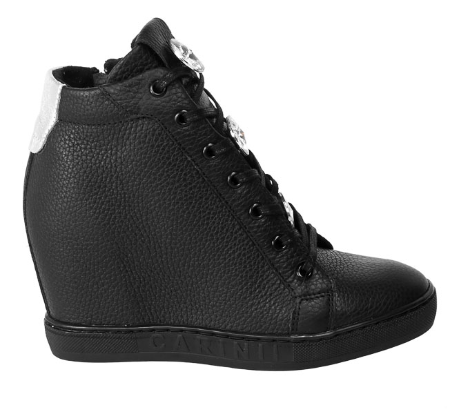Sneakersy Carinii B9046-J23-J28-B88 Czarne Skóra