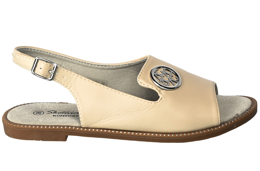 Sandały Skotnicki S-3-0634 Beige Beżowe