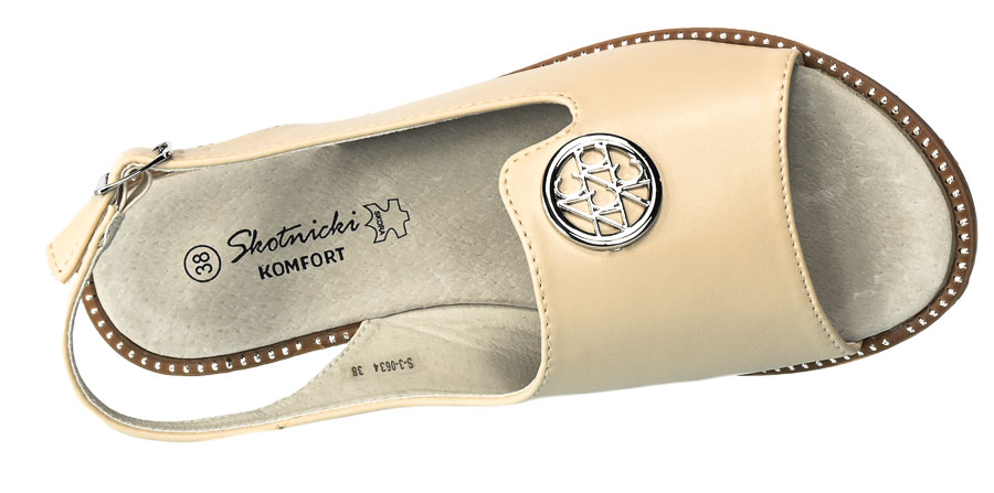 Sandały Skotnicki S-3-0634 Beige Beżowe