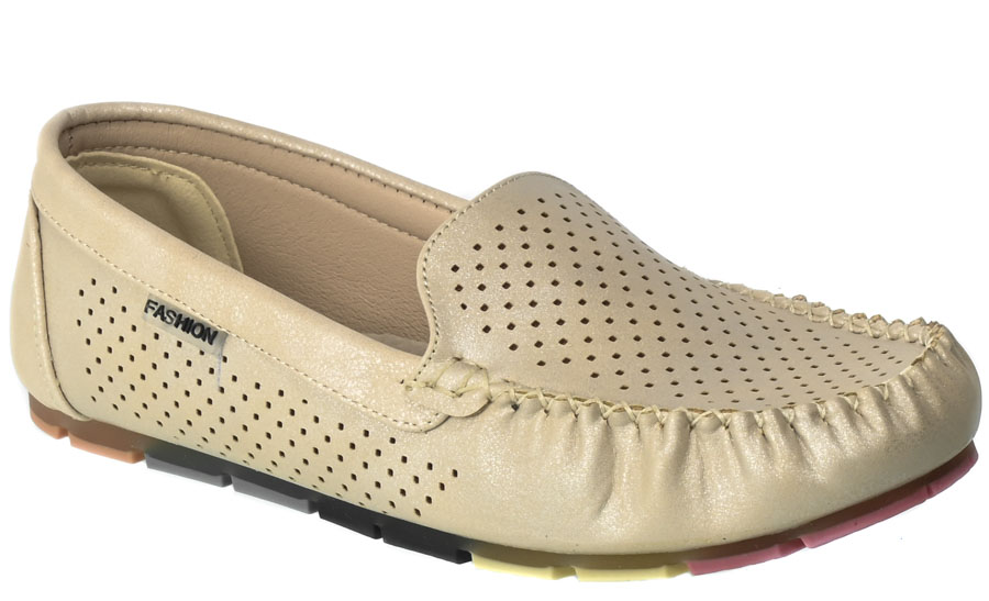 Mokasyny Skotnicki KL-3-0595 Beige Beżowe