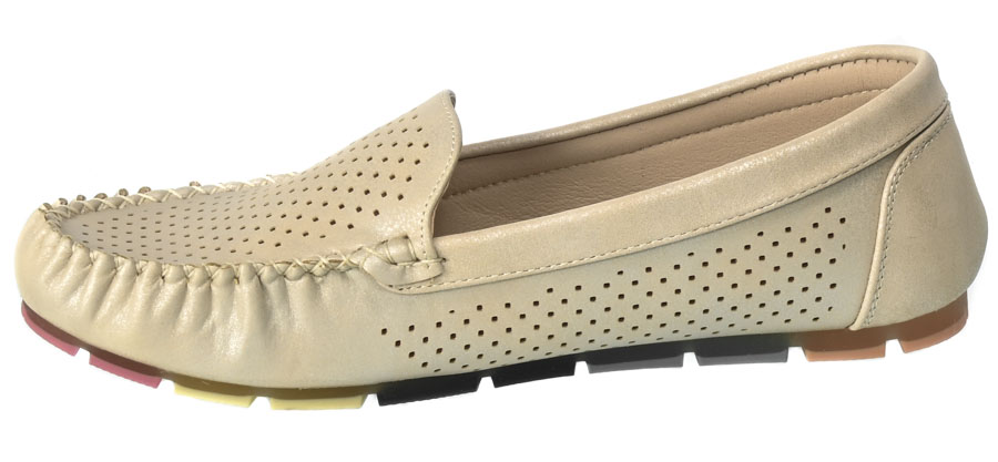 Mokasyny Skotnicki KL-3-0595 Beige Beżowe