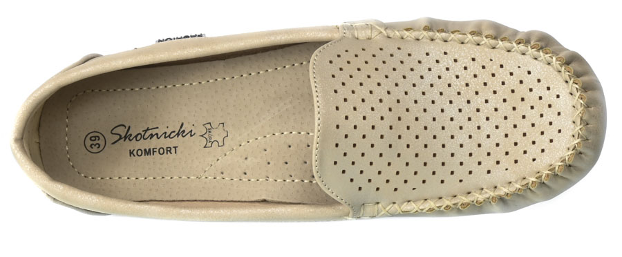 Mokasyny Skotnicki KL-3-0595 Beige Beżowe