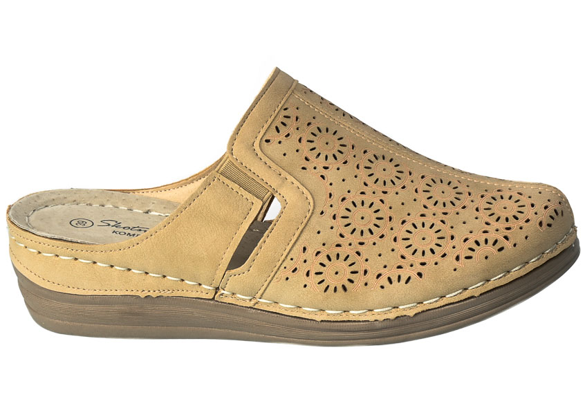 Klapki Skotnicki KL-3-0641 Beige Beżowe