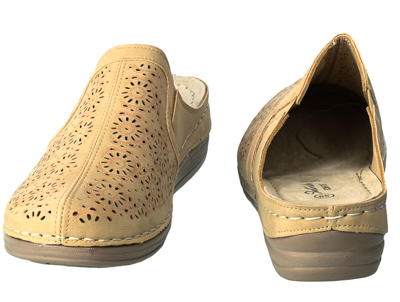 Klapki Skotnicki KL-3-0641 Beige Beżowe