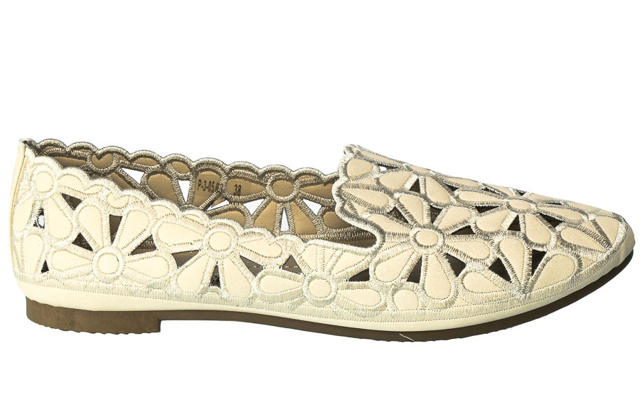 Półbuty Letnie Skotnicki P-3-0568 Beige Beżowe