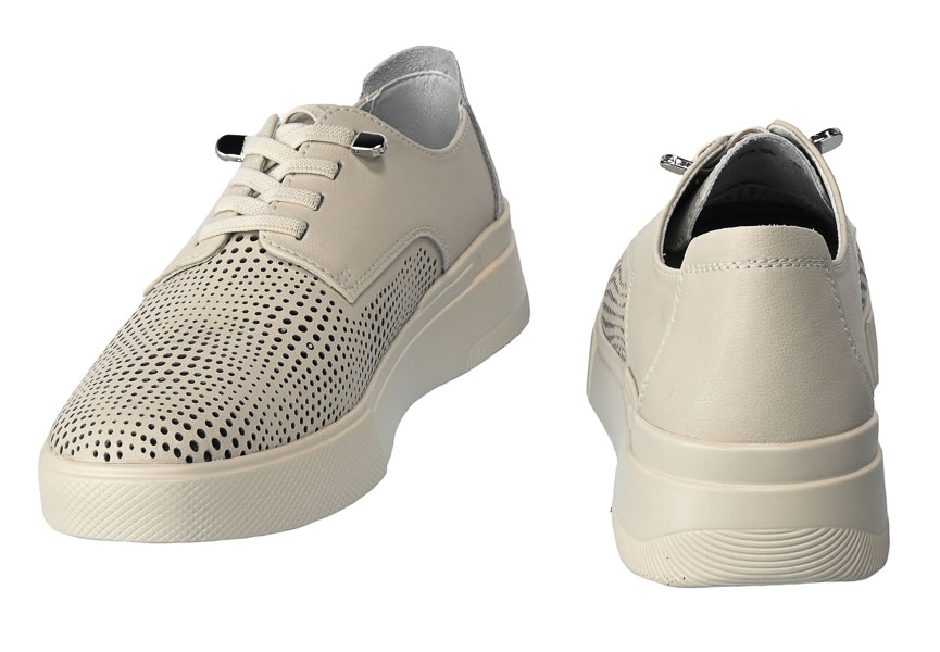 Sneakersy Filippo DP4405-23 Skórzane Beżowe