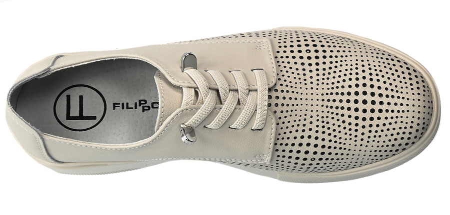 Sneakersy Filippo DP4405-23 Skórzane Beżowe