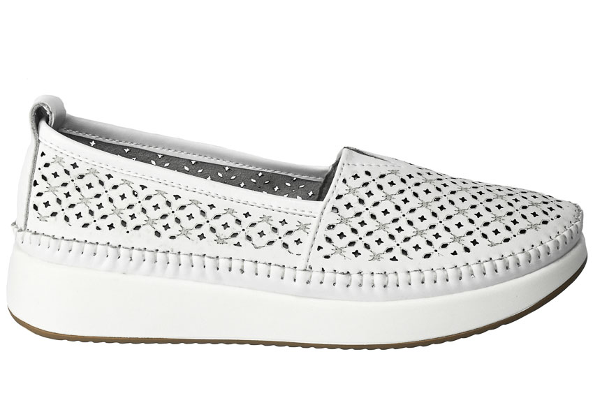 Espadryle Filippo DP4555-23 Skórzane Białe
