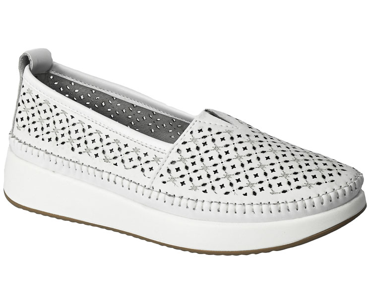 Espadryle Filippo DP4555-23 Skórzane Białe