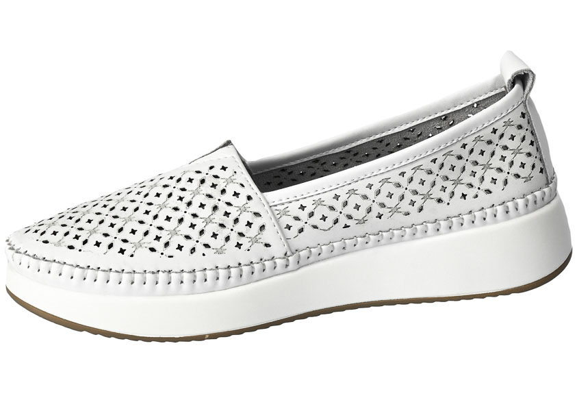 Espadryle Filippo DP4555-23 Skórzane Białe