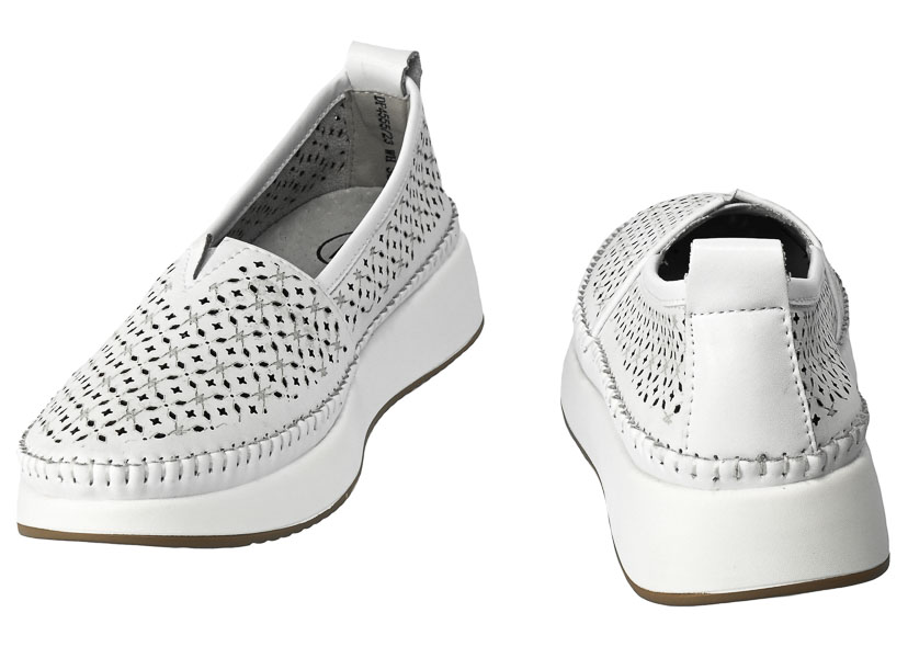 Espadryle Filippo DP4555-23 Skórzane Białe