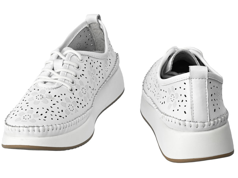 Espadryle Filippo DP4606-23 Skórzane Białe