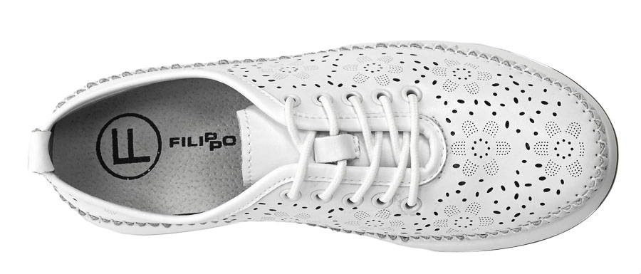 Espadryle Filippo DP4606-23 Skórzane Białe