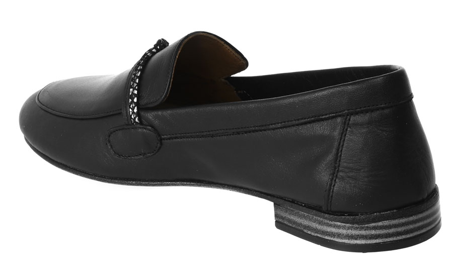 Mokasyny Venezia E251 Black Czarne Skórzane