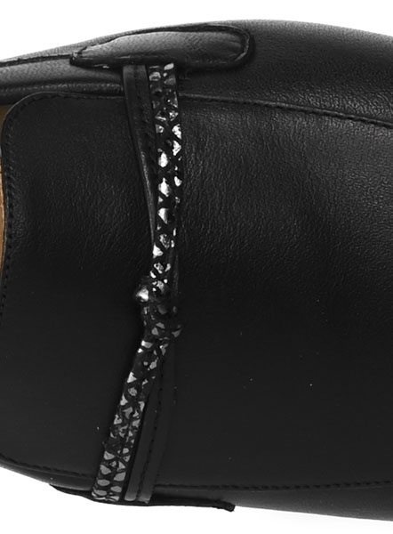 Mokasyny Venezia E251 Black Czarne Skórzane