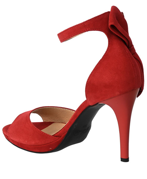 Sandały Libero 1495 158 Skórzane Czerwone
