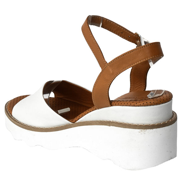 Sandały Loretta Vitale 3303 White Białe Skórzane
